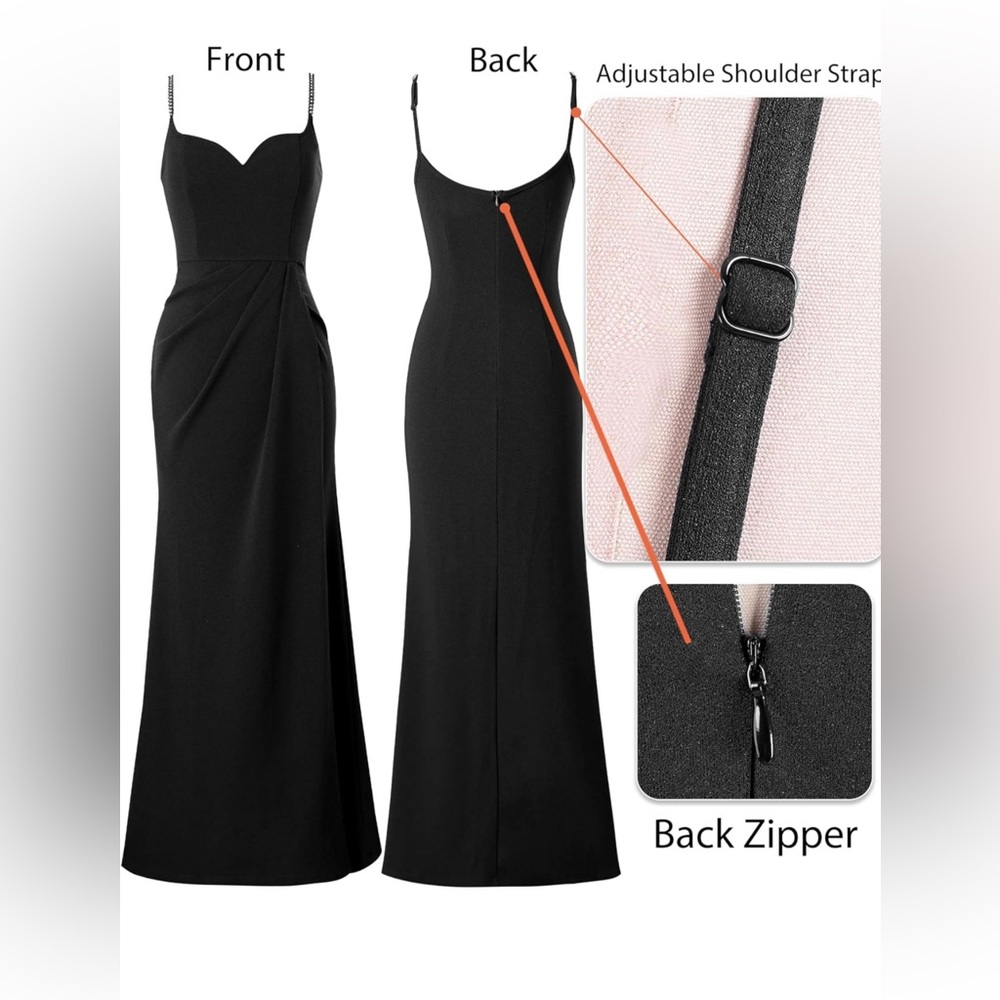 Adjustable Spaghetti Strap, Sweetheart Neckline D… - image 3